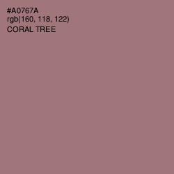 #A0767A - Coral Tree Color Image